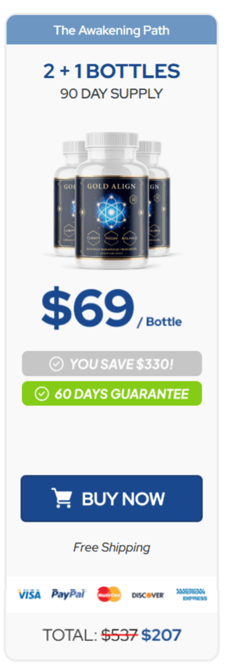 Gold Align-3 bottle